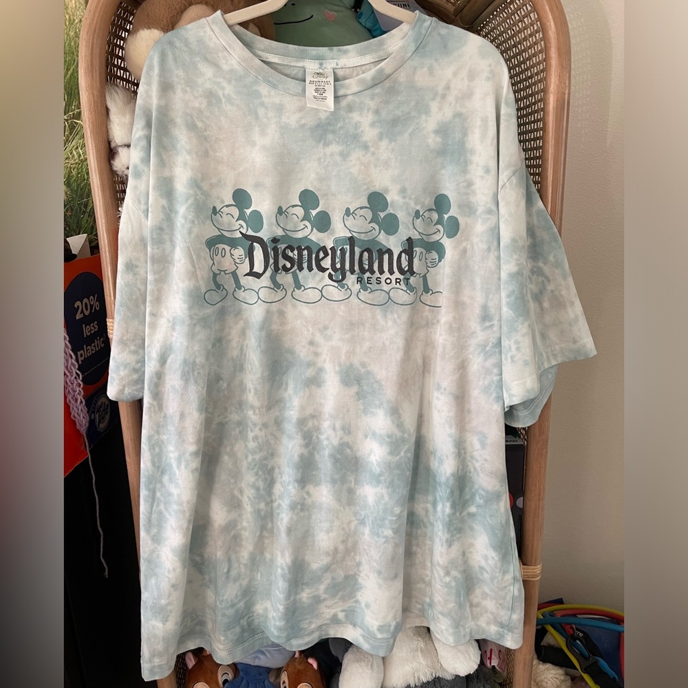 Disneyland Light Blue Tie Dye Oversized Tee